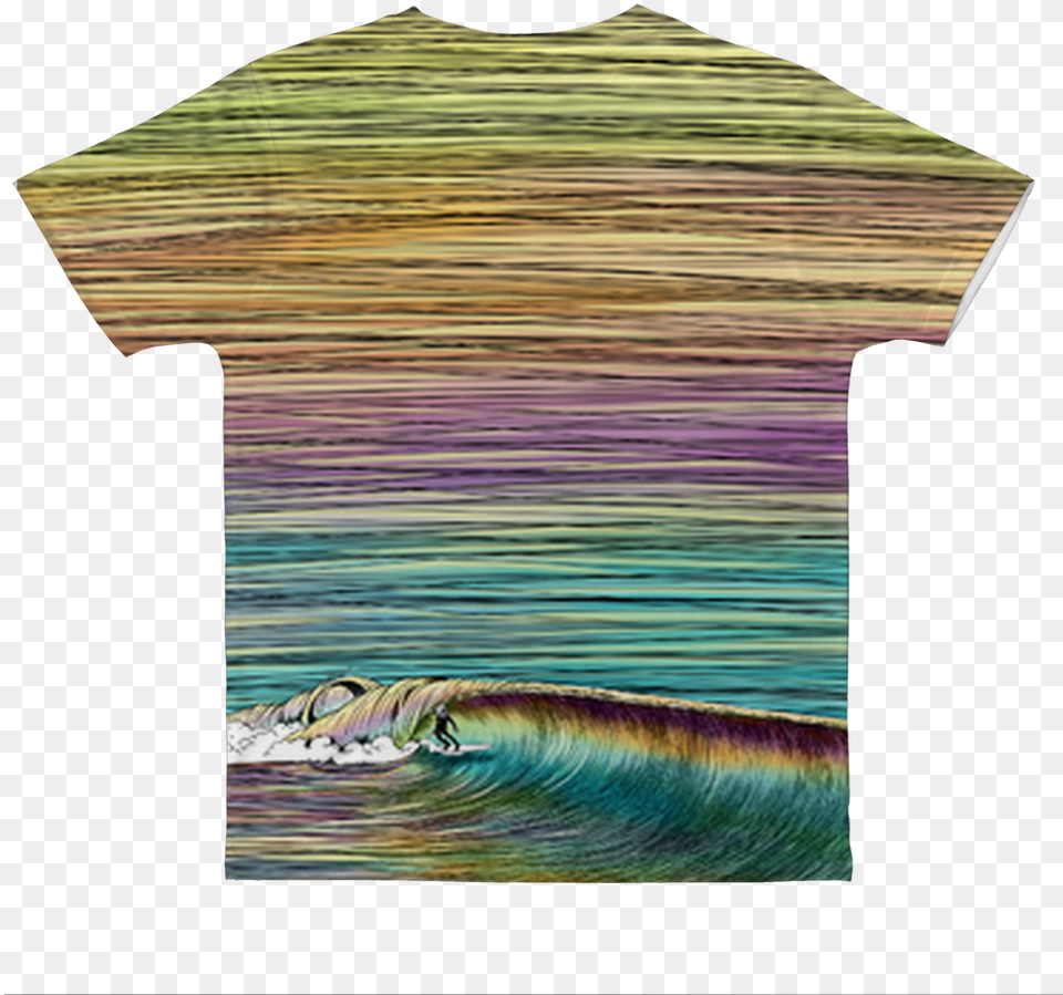 Wave Pattern 2 Classic Sublimation Adult T Shirt Sea Otter, Clothing, T-shirt, Nature, Outdoors Free Png