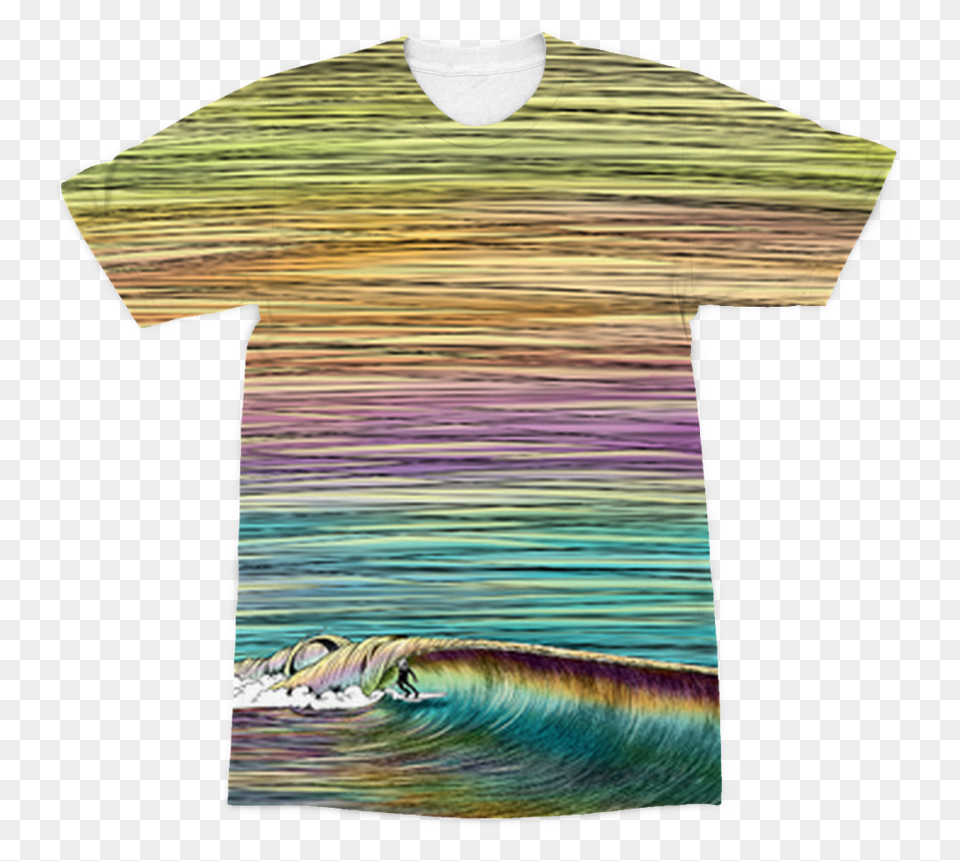 Wave Pattern 2 Premium Sublimation Adult T Shirt Gildan Herren Sublimation Adult T Shirt, Clothing, T-shirt, Art, Dye Free Png Download