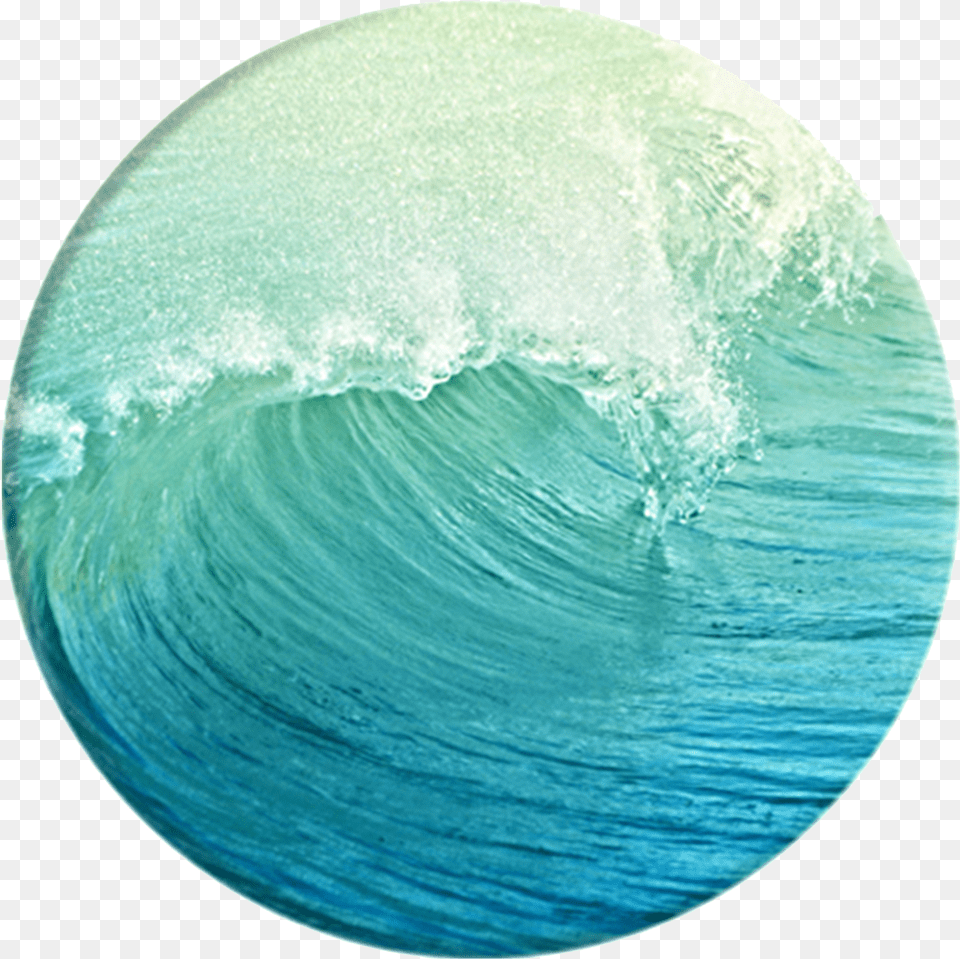 Wave Popsocket, Water, Sphere, Nature, Sea Waves Free Png Download