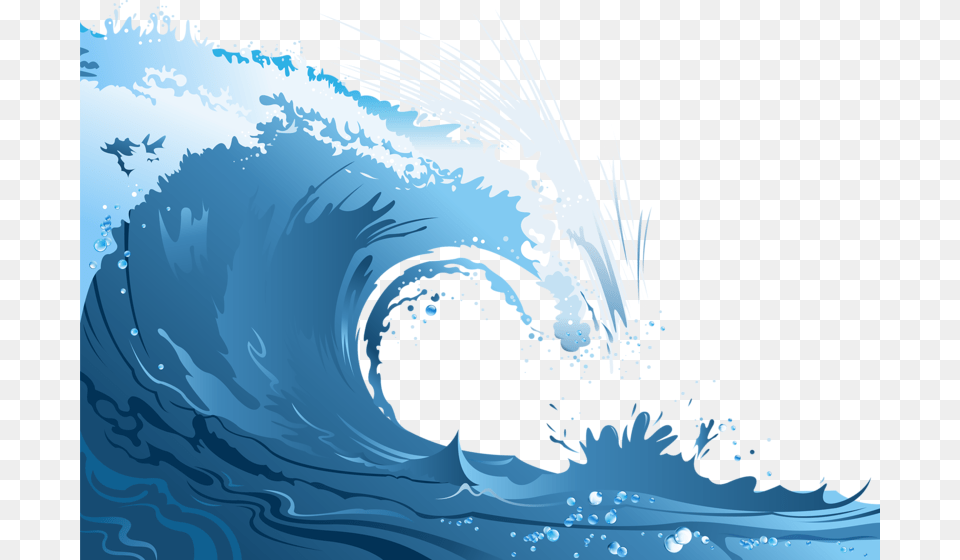 Wave Sea Water Blue Freetoedit Picsart Cute Wave Transparent Background, Nature, Outdoors, Sea Waves, Tsunami Free Png Download