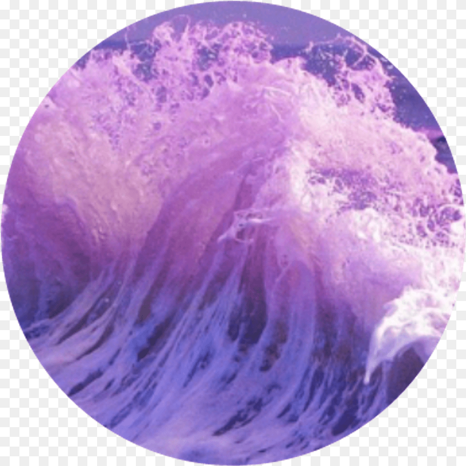 Wave Splash Crest Whitehorses Aesthetic Sea Purple Free Transparent Png