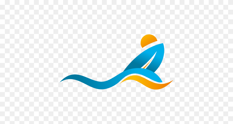 Wave Surfing Beach Logo, Animal, Fish, Sea Life, Shark Png