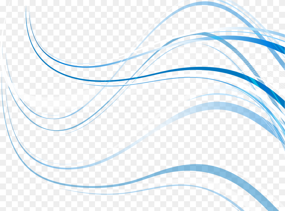 Wave Vector Blue Vectors Line, Art, Graphics, Pattern, Floral Design Free Png