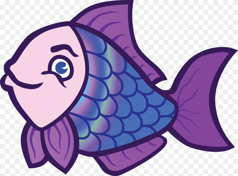 Waves Clipart Fish, Animal, Sea Life, Purple, Face Free Png Download