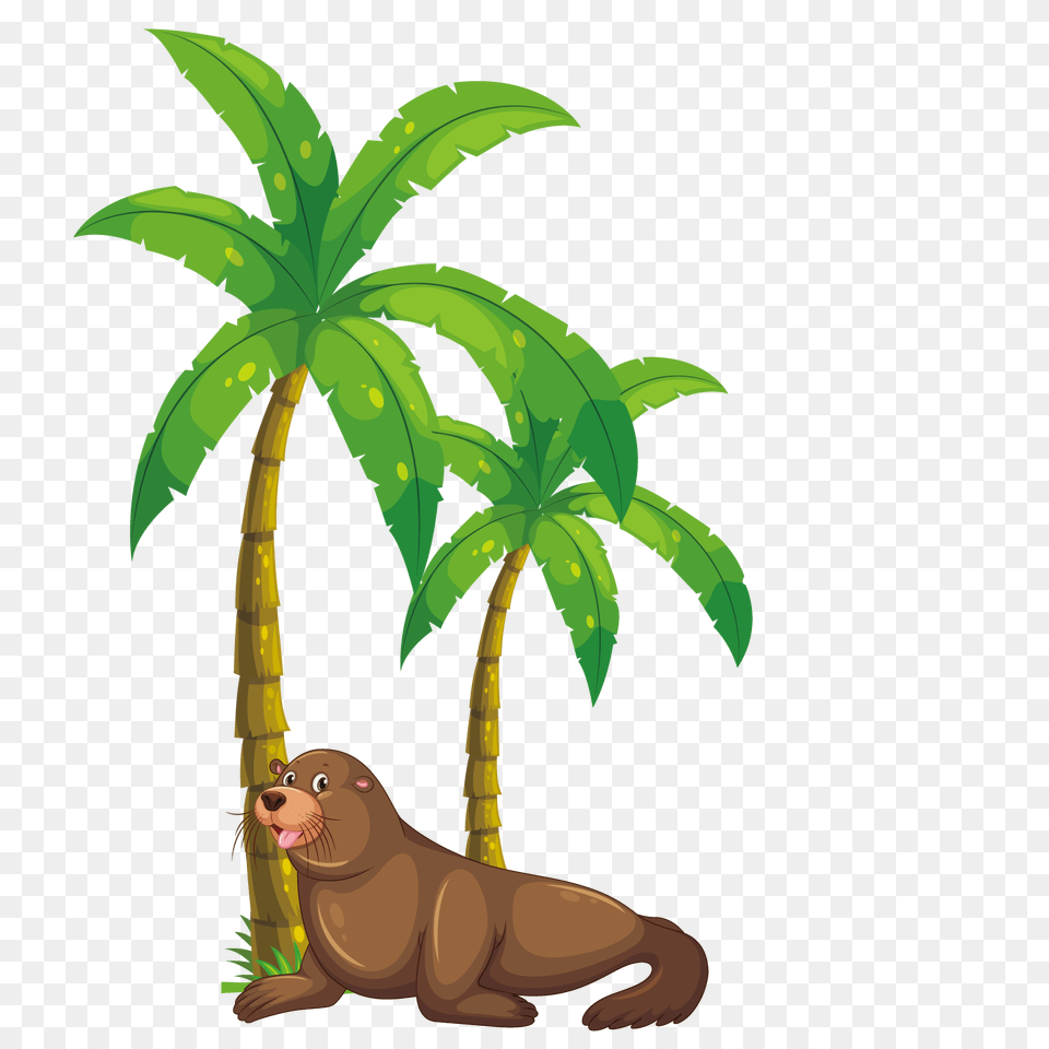 Waves Clipart Palm Tree, Plant, Vegetation, Jungle, Nature Free Png