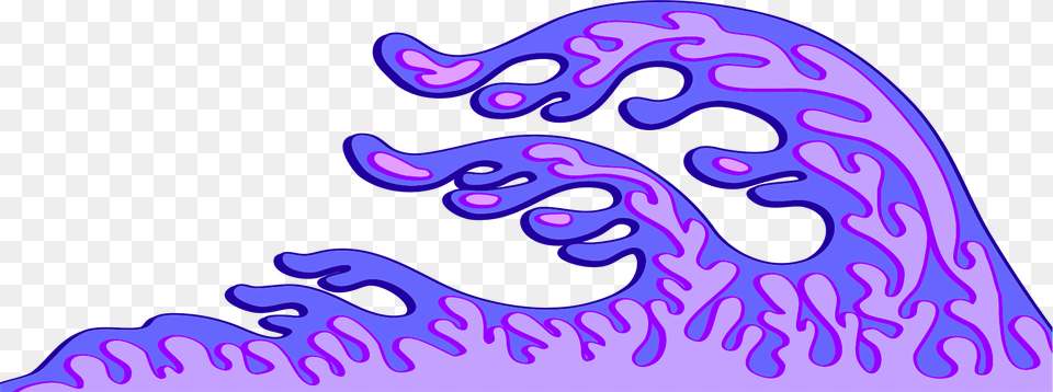 Waves Clipart Wave Japanese, Purple, Nature, Outdoors, Sea Free Png Download
