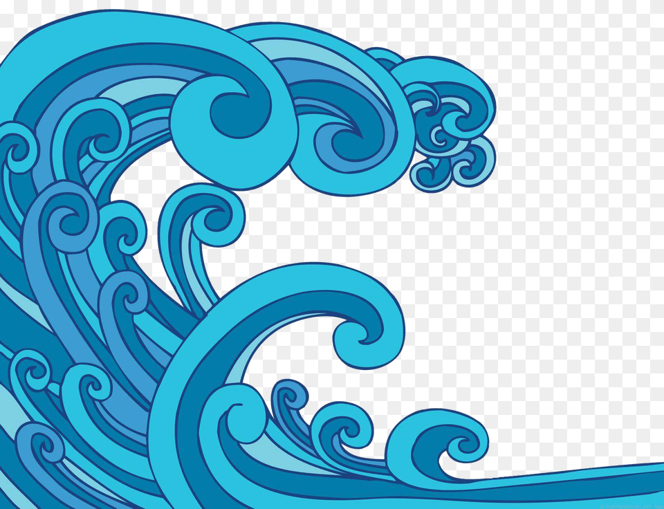 Waves Clipart Wave Japanese, Art, Floral Design, Graphics, Pattern Png