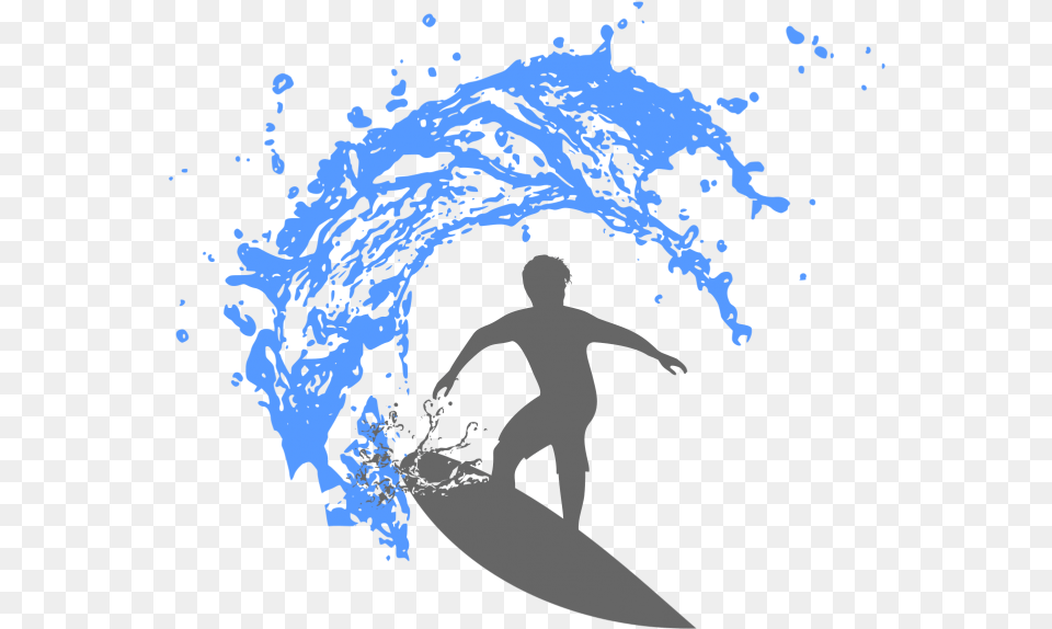 Waves Ocean Surfing Vector Clip Art, Water, Leisure Activities, Sport, Nature Png Image