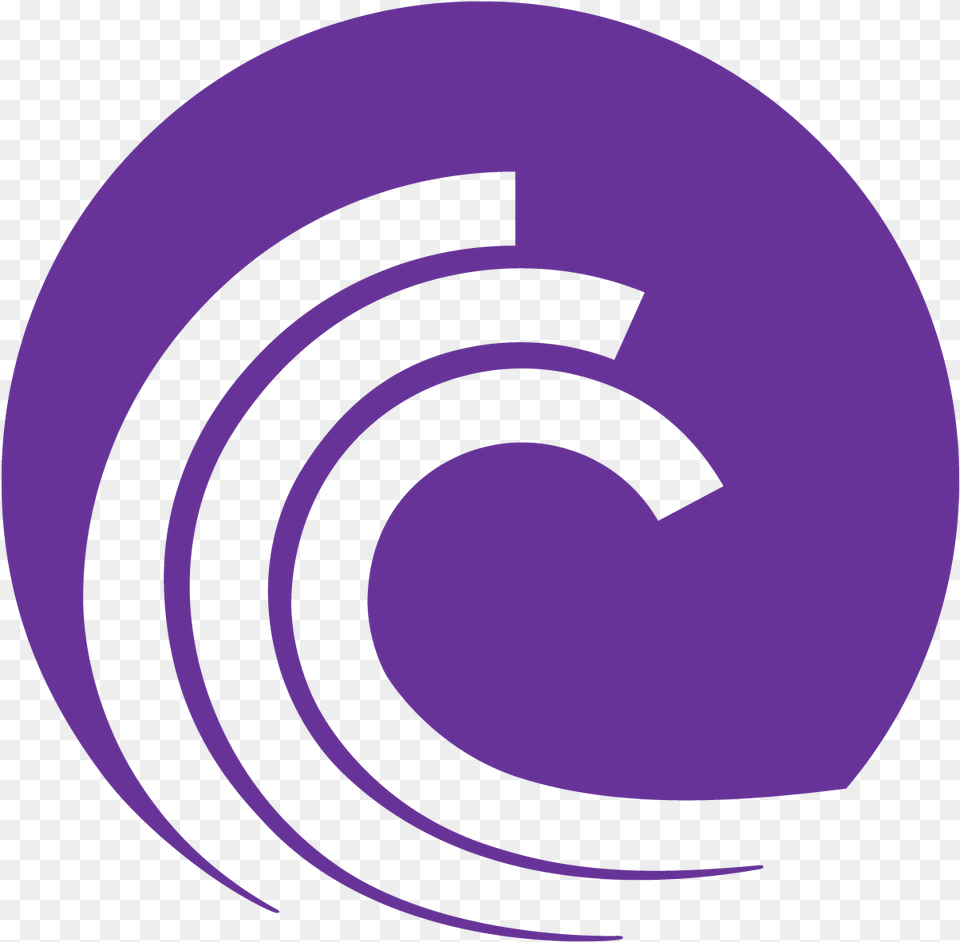 Waves White With Purple Circle Logo Logo With Purple Wave, Spiral Free Png
