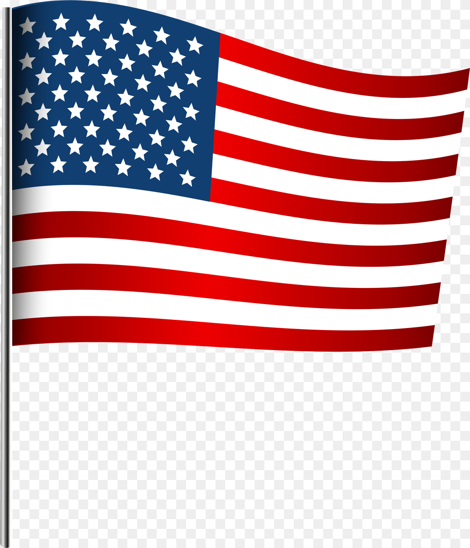 Waving American Flag Clip Art, American Flag Free Png Download