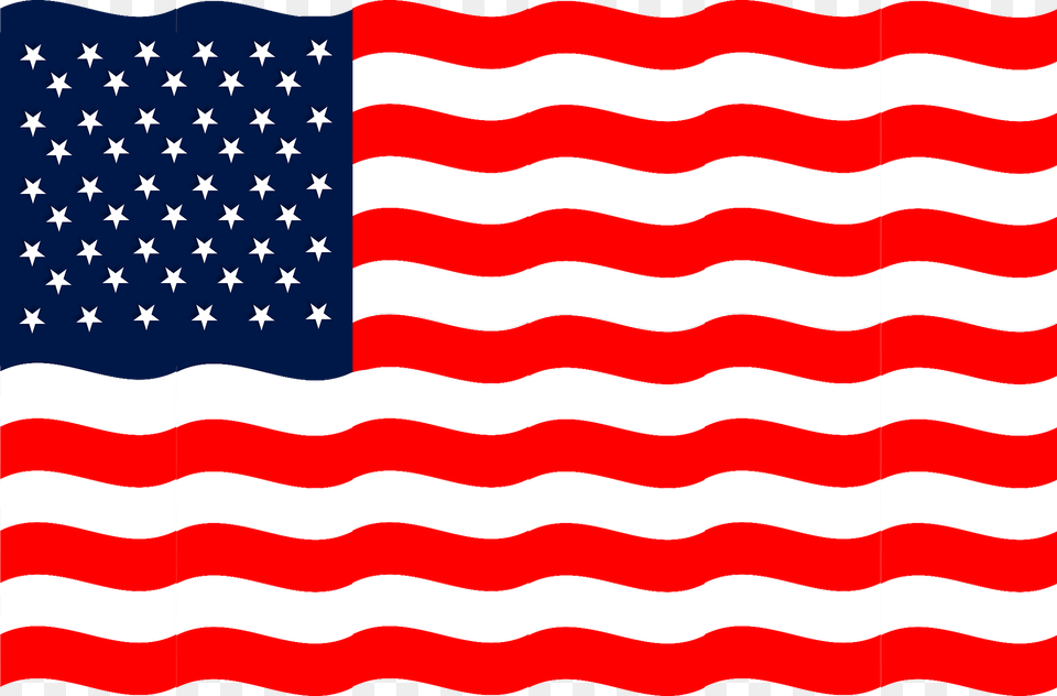 Waving American Flag Clipart, American Flag Free Png Download