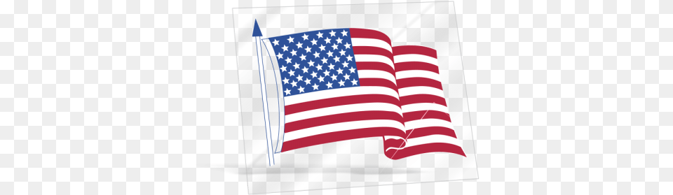 Waving American Flag Static Cling Sticker Waving American Flag, American Flag Free Png Download