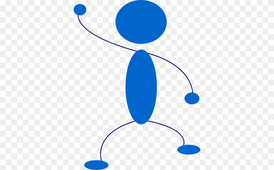 Waving Blue Stick Man Clip Arts Download, Network Png