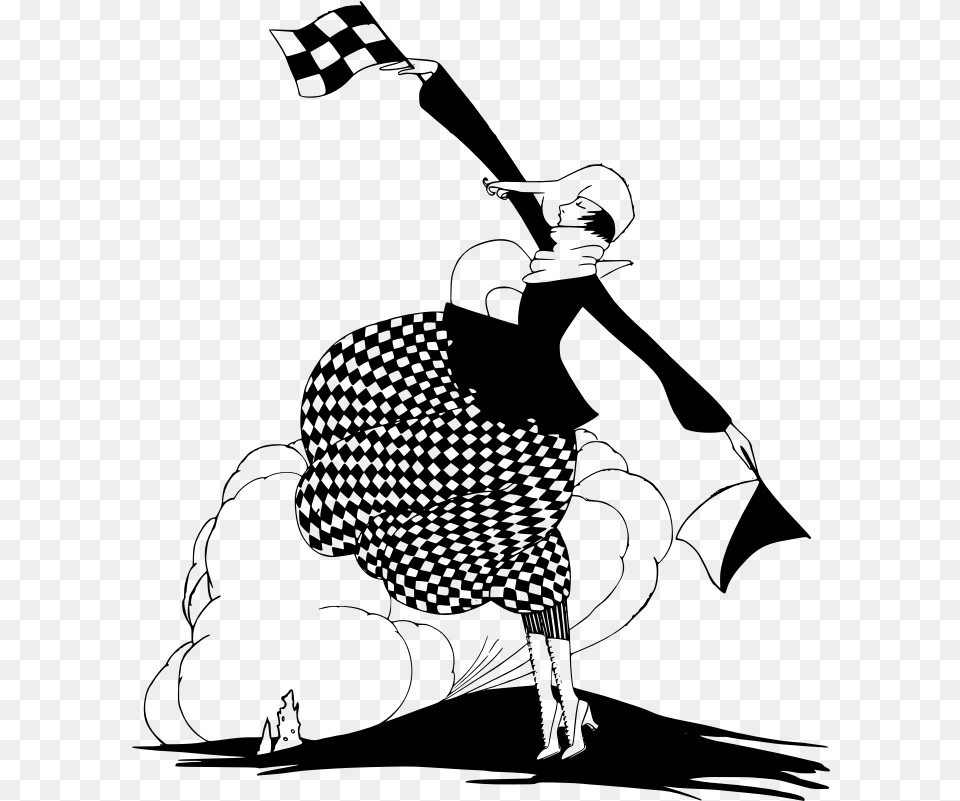 Waving Checkered Flag Clip Art Download Clip Art, Gray Free Transparent Png