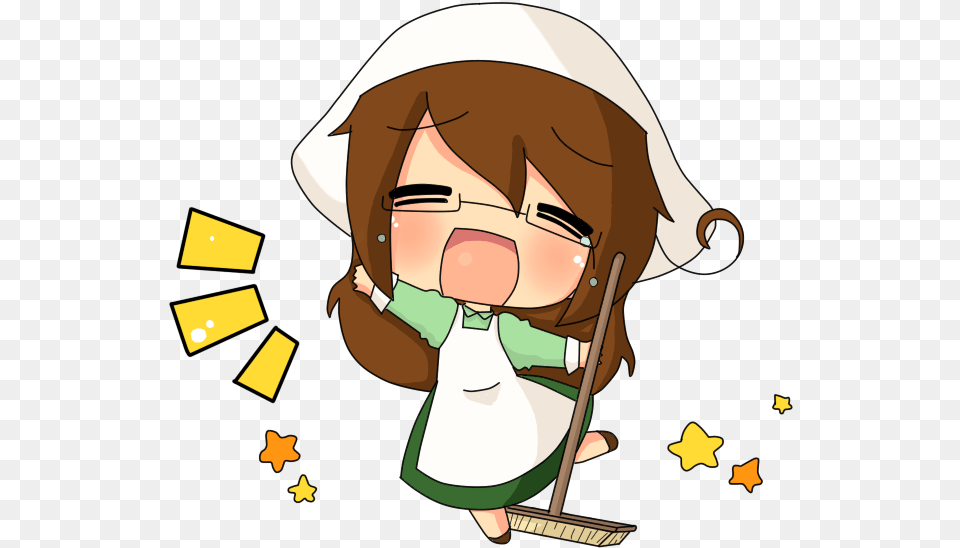 Waving Chibi By Super Pixels Chibi Anime Girl Happy, Baby, Cleaning, Person Free Png Download