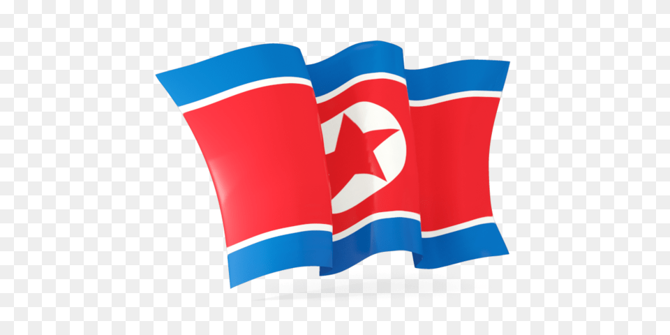 Waving Flag Illustration Of Flag Of North Korea, North Korea Flag Png Image