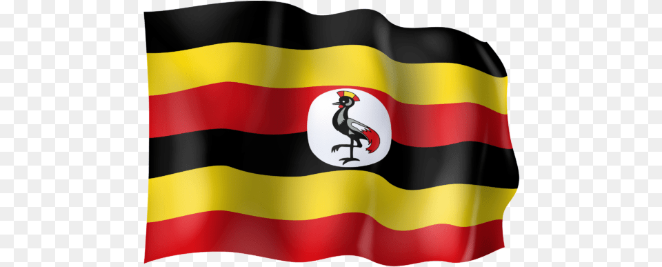 Waving Flag Of Uganda Graphic Design, Food, Ketchup Png