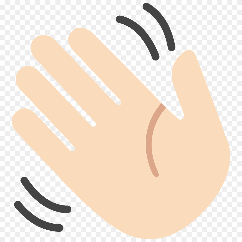 Waving Hand Emoji Clipart, Clothing, Glove, Body Part, Finger Free Png