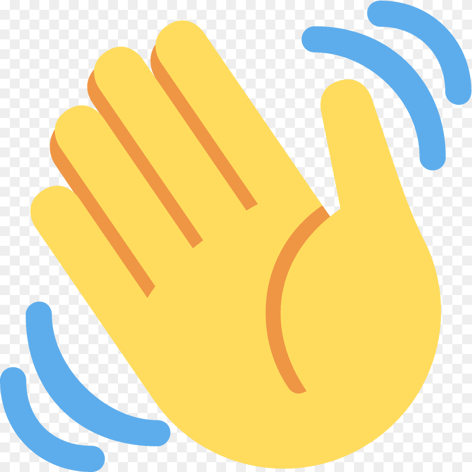 Waving Hand Emoji Clipart, Glove, Clothing, Cutlery, Baseball Png