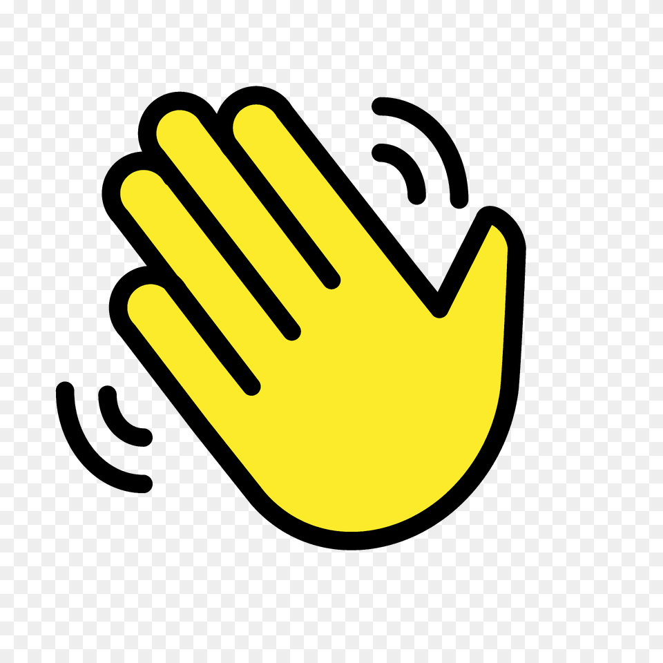Waving Hand Emoji Clipart, Clothing, Cutlery, Glove, Fork Png