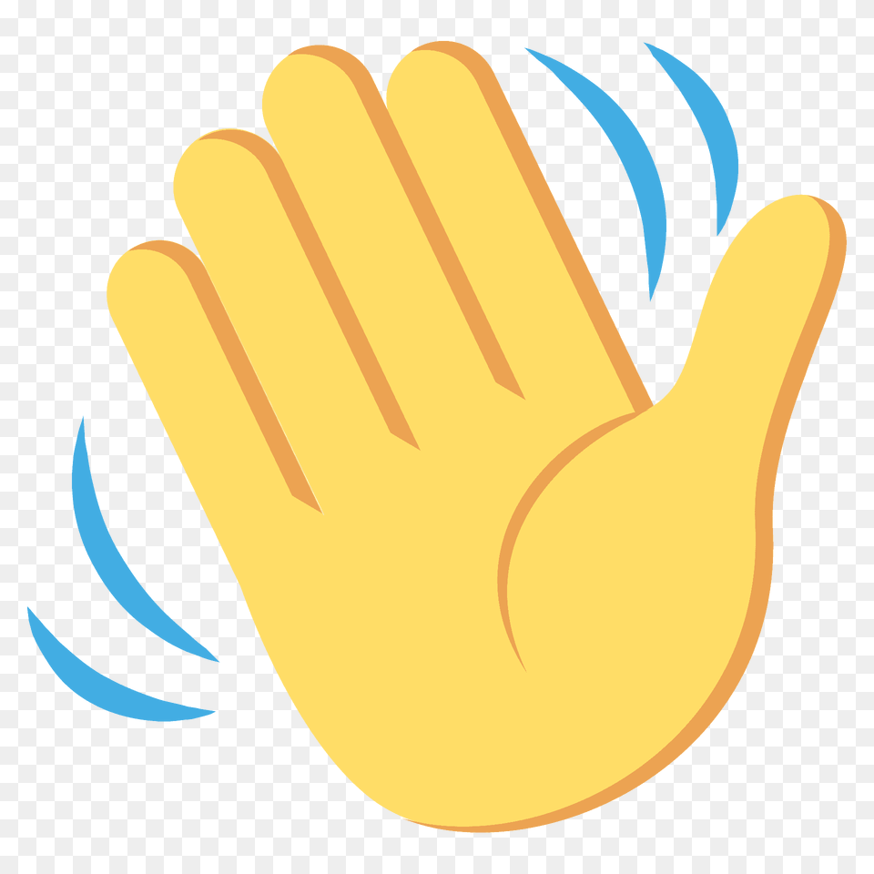 Waving Hand Emoji Clipart, Glove, Clothing, Body Part, Person Png Image