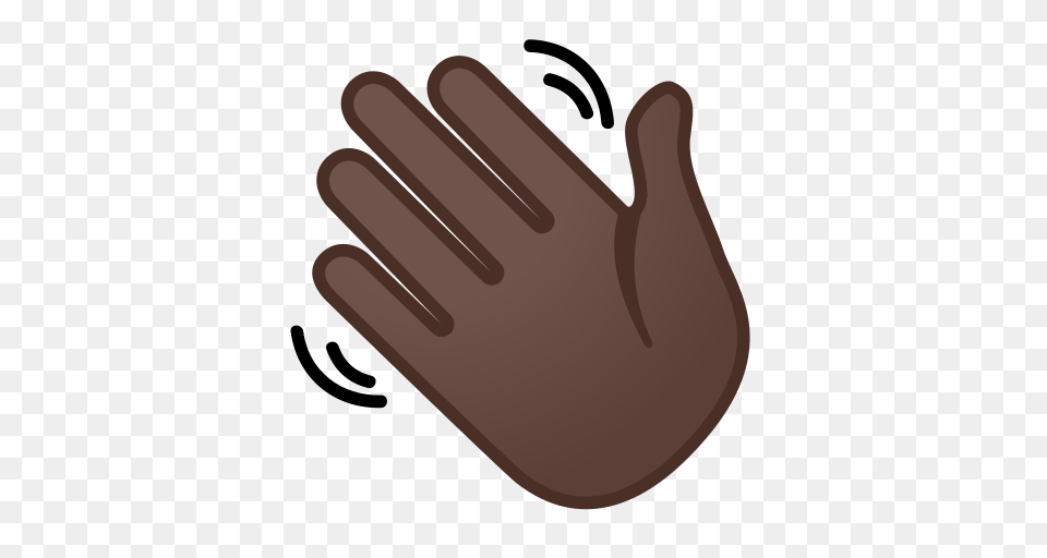 Waving Hand Emoji With Dark Skin Tone Meaning And Pictures, Finger, Person, Body Part, Clothing Free Png Download