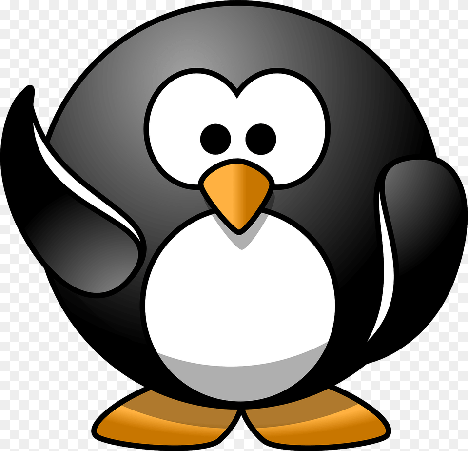 Waving Penguin Clipart, Animal, Bird, Clothing, Hardhat Png