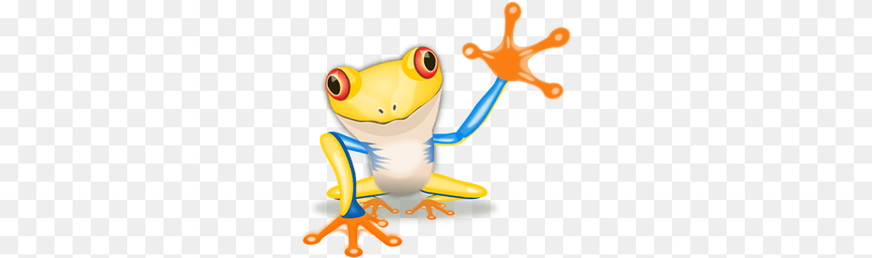 Waving Yellow Frog Clip Art For Web, Amphibian, Animal, Wildlife, Tree Frog Free Png