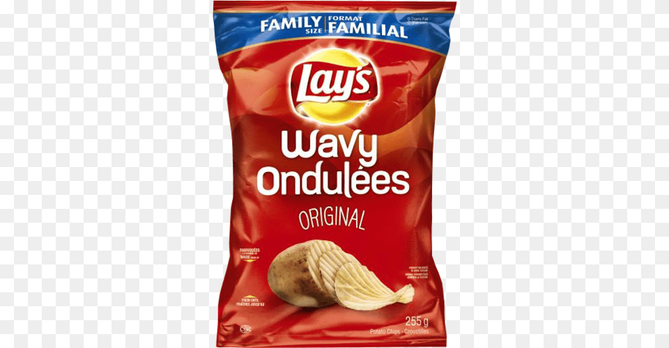 Wavy Lays Original Potato Chips Wavy Original Potato Chips, Food, Ketchup, Plant, Produce Free Png Download