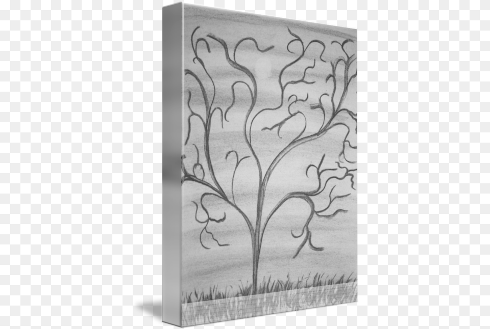 Wavy Trees Within Tall Grass By Mike M Burke Motif, Art, Home Decor, Plant, Drawing Png Image