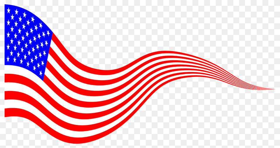 Wavy Usa Flag Banner 2 Clipart, American Flag Png Image