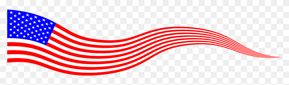 Wavy Usa Flag Banner Clipart, American Flag Free Png