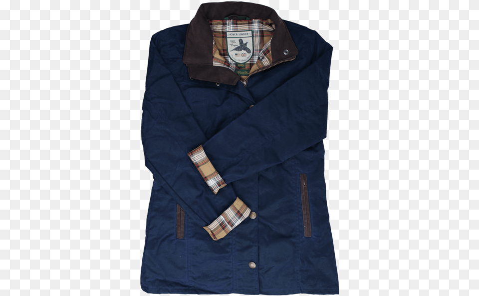 Waxed Briar Jacket Navy Pocket, Blazer, Clothing, Coat, Overcoat Png Image