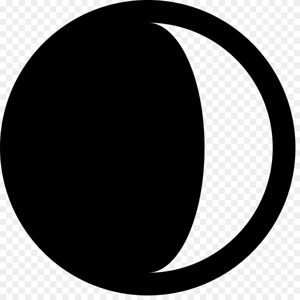 Waxing Crescent Icon, Gray Free Transparent Png