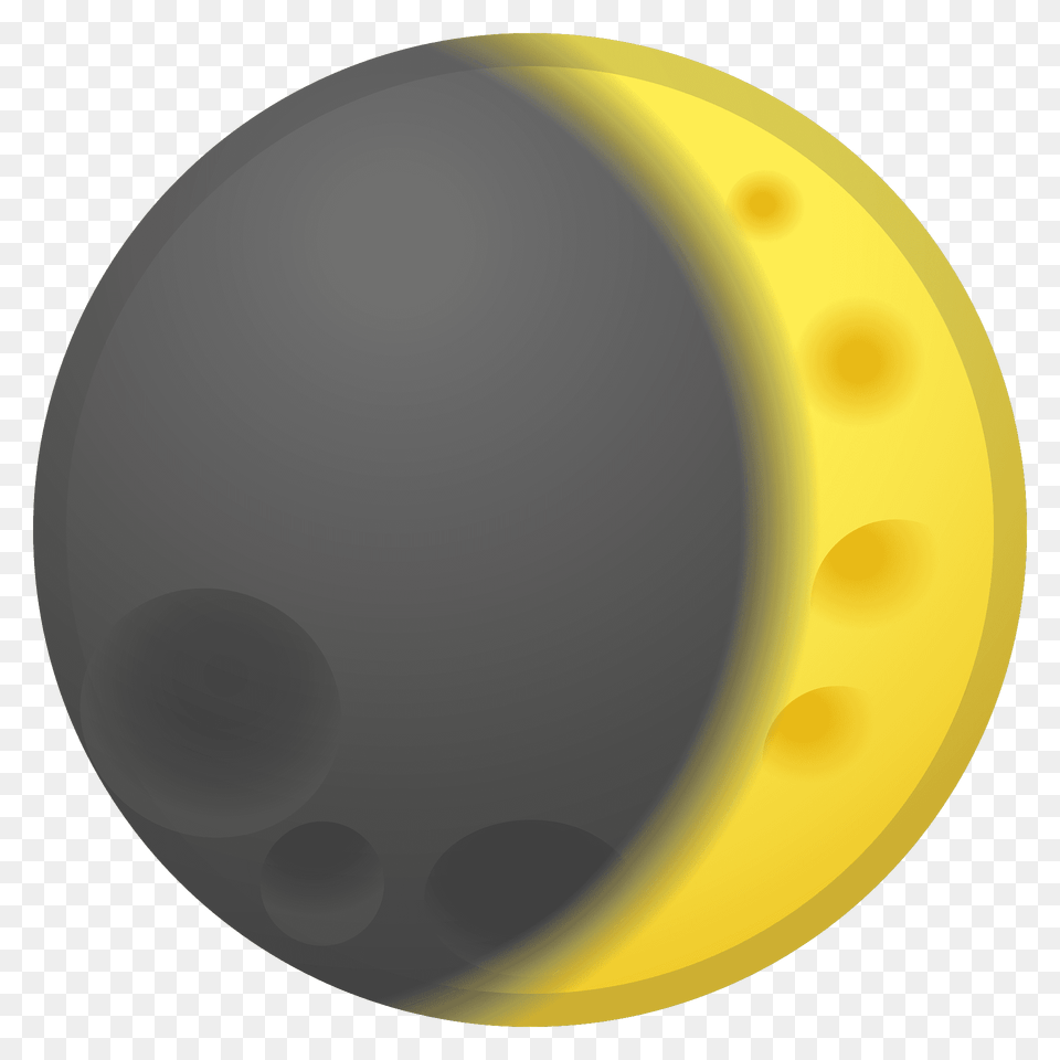 Waxing Crescent Moon Emoji Clipart, Sphere, Disk Free Png Download