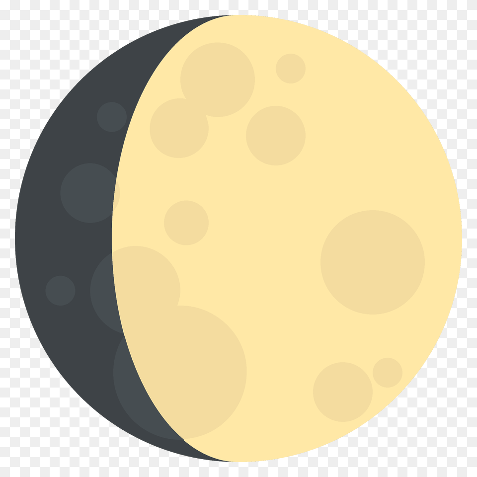 Waxing Gibbous Moon Emoji Clipart, Astronomy, Nature, Night, Outdoors Png Image