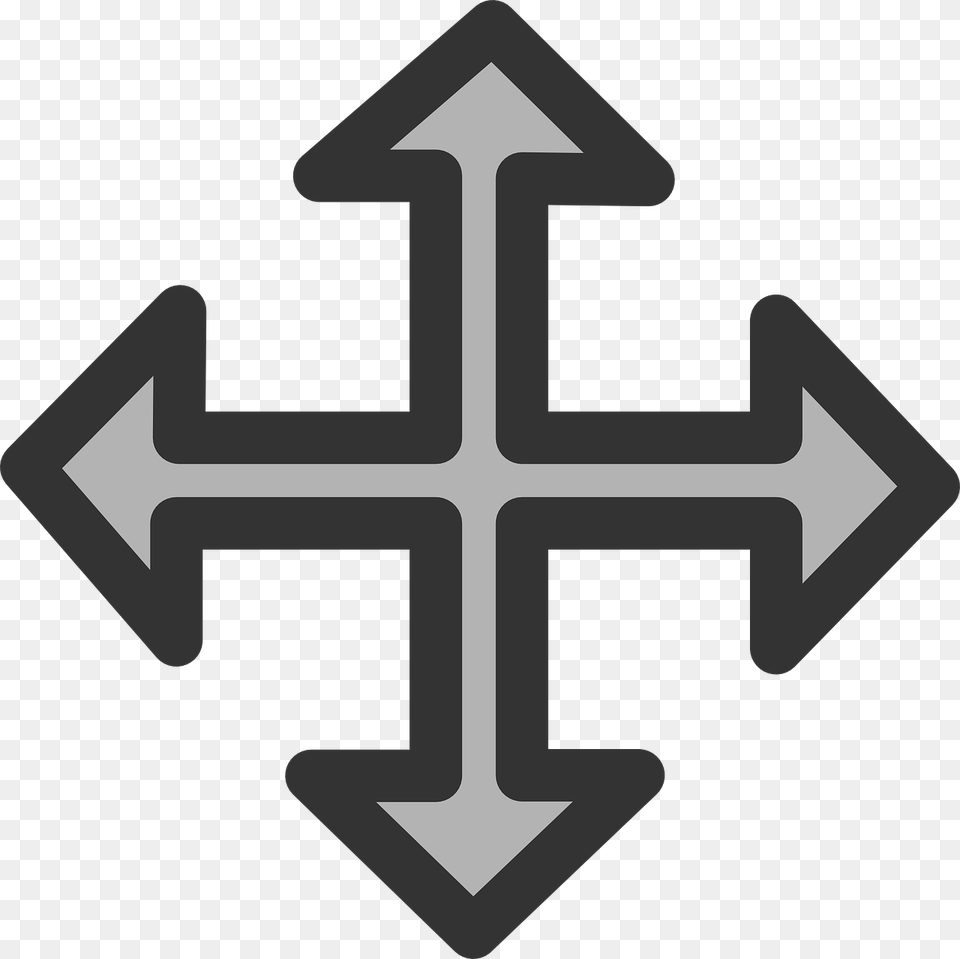 Way Arrow, Cross, Symbol, Electronics, Hardware Free Transparent Png