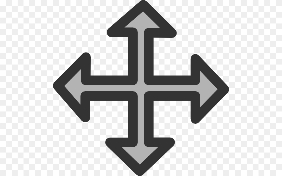 Way Arrow, Cross, Symbol, Electronics, Hardware Png Image