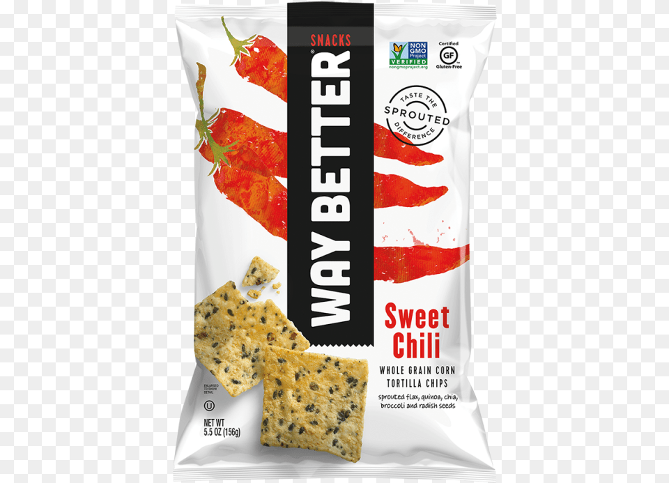 Way Better Blue Corn Tortilla Chips, Bread, Cracker, Food, Sandwich Png Image