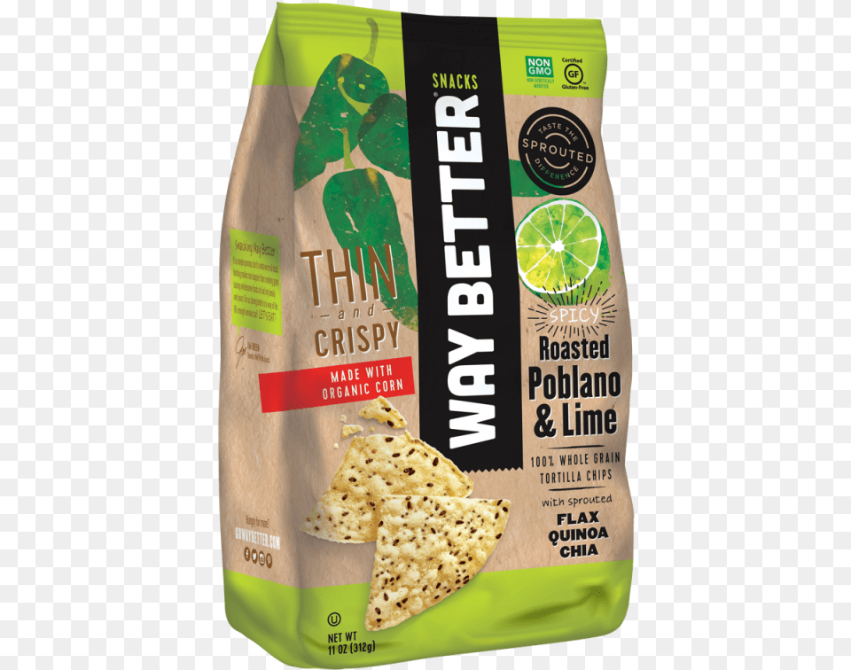 Way Better Tortilla Chips Thin, Bread, Cracker, Food, Pizza Free Png
