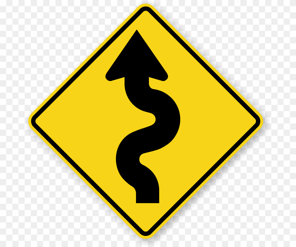 Way Clipart Narrow Road, Sign, Symbol, Road Sign Png