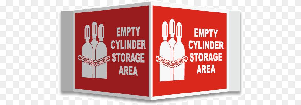 Way Empty Cylinder Area Sign Cylinder Storage Area Industrial Cylinder Signplastic3 Wayultratuff, Advertisement, Cutlery, Spoon, Poster Png