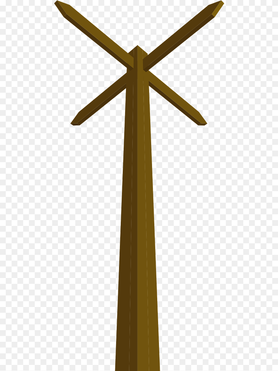 Way Pole 5652 Large Clipart Brown Pole, Engine, Machine, Motor, Cross Free Transparent Png