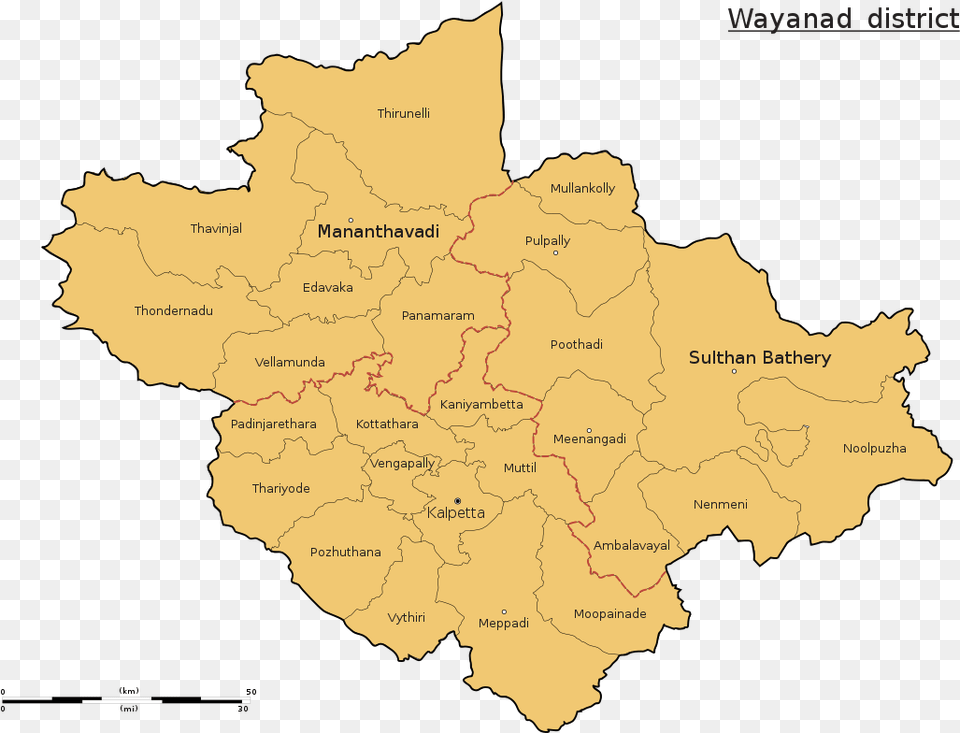 Wayanad District Map, Atlas, Chart, Diagram, Plot Free Transparent Png