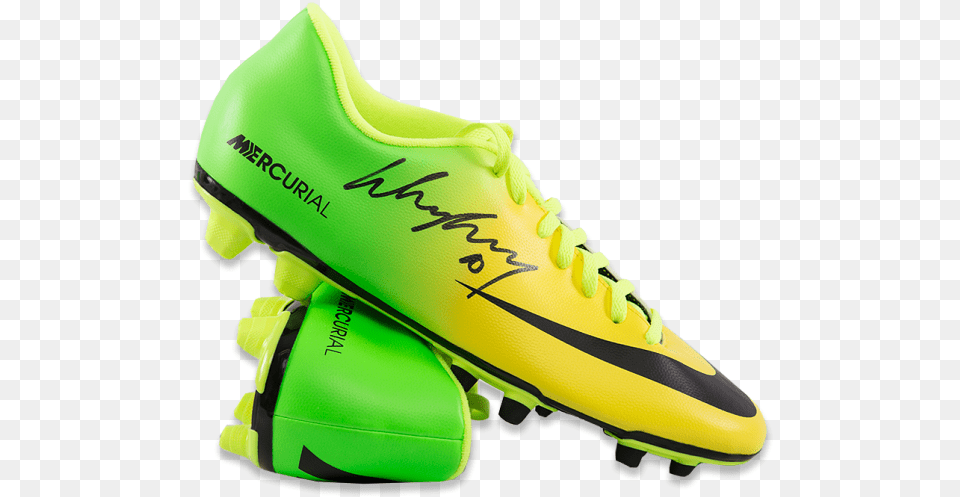 Wayne Rooney Signed Nike Mercurial Veloce Fg Boot Signed Football Boots, Clothing, Footwear, Shoe, Sneaker Free Png Download