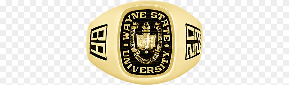 Wayne State University Mens Diplomat Ring Solid, Accessories, Buckle, Logo, Badge Free Png