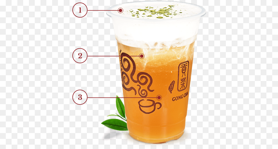 Ways To Savour Gong Cha Milk Tea Gong Cha Green Tea, Glass, Alcohol, Beer, Beverage Free Png Download