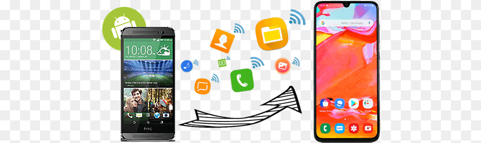 Ways To Transfer Data From Android Technology Applications, Electronics, Mobile Phone, Phone, Person Png