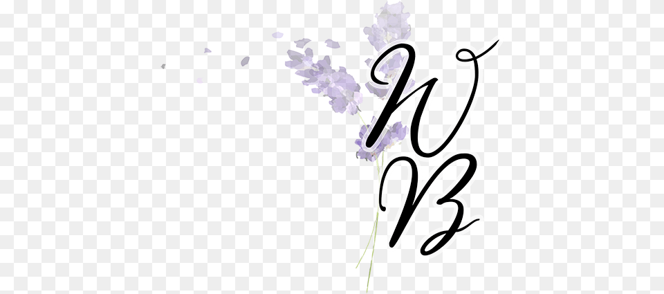 Wb Flower Calligraphy, Plant, Purple, Lavender, Text Free Transparent Png