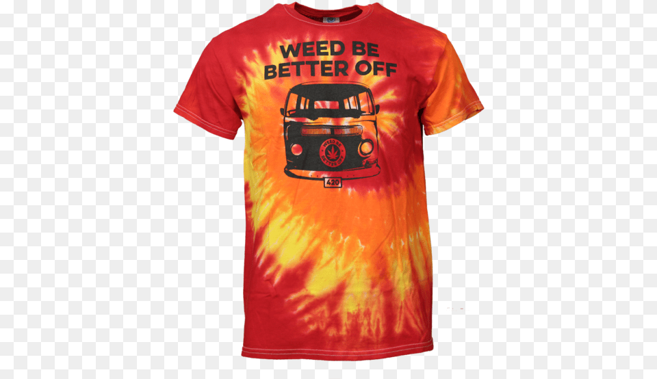 Wbbo Bus Logo Tie Dye Blaze Pattern Short Sleeve Boombox, Clothing, Shirt, T-shirt Free Png Download